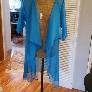 💙🖤💙Sheer blue Med Shirley cover-up💙🖤💙